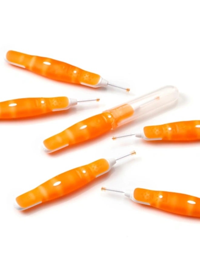 Dontodent Interdental Brushes Orange – Deep & Gentle Cleaning Between Teeth – Manual, Adult, 6 Pieces, Multi-Color - Image 3